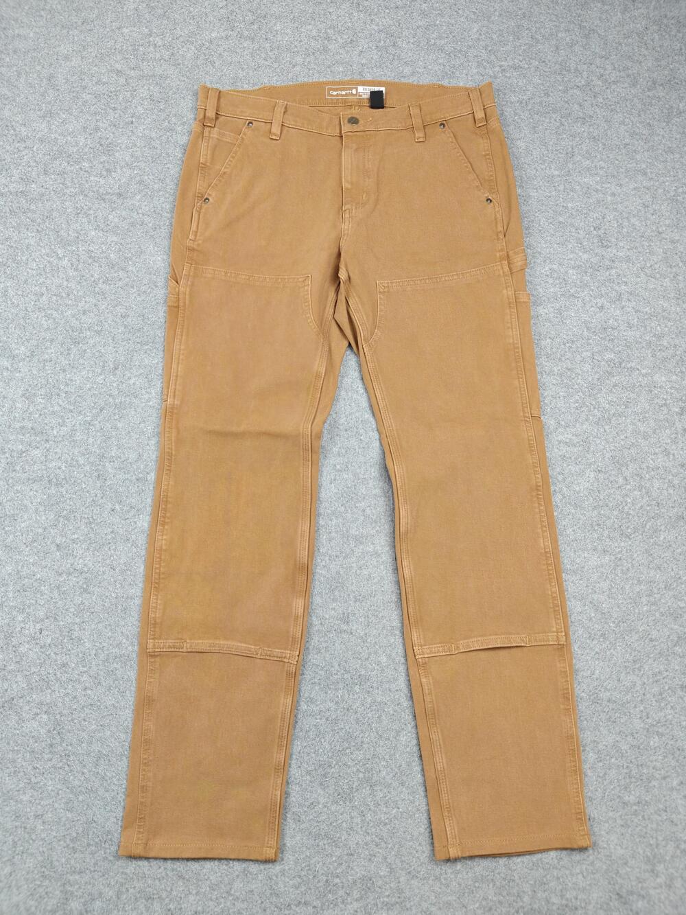 Carhartt Pants Womens 12 Tall Brown Carpenter Relaxed Fit Rugged Flex Twill